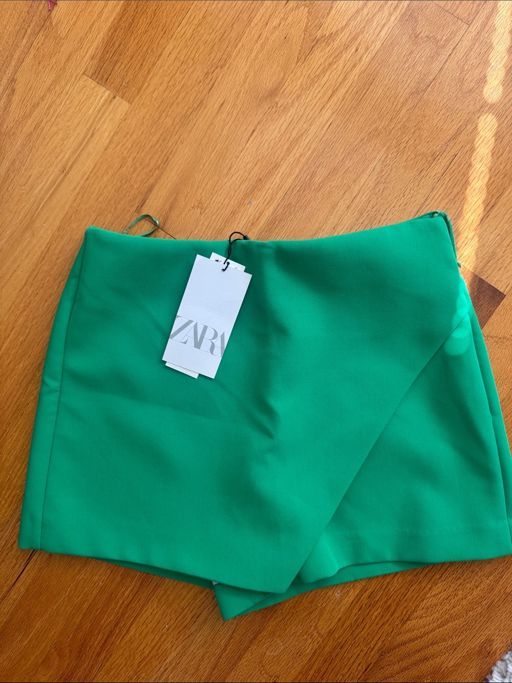 Zara Emerald Green Wrap Skort